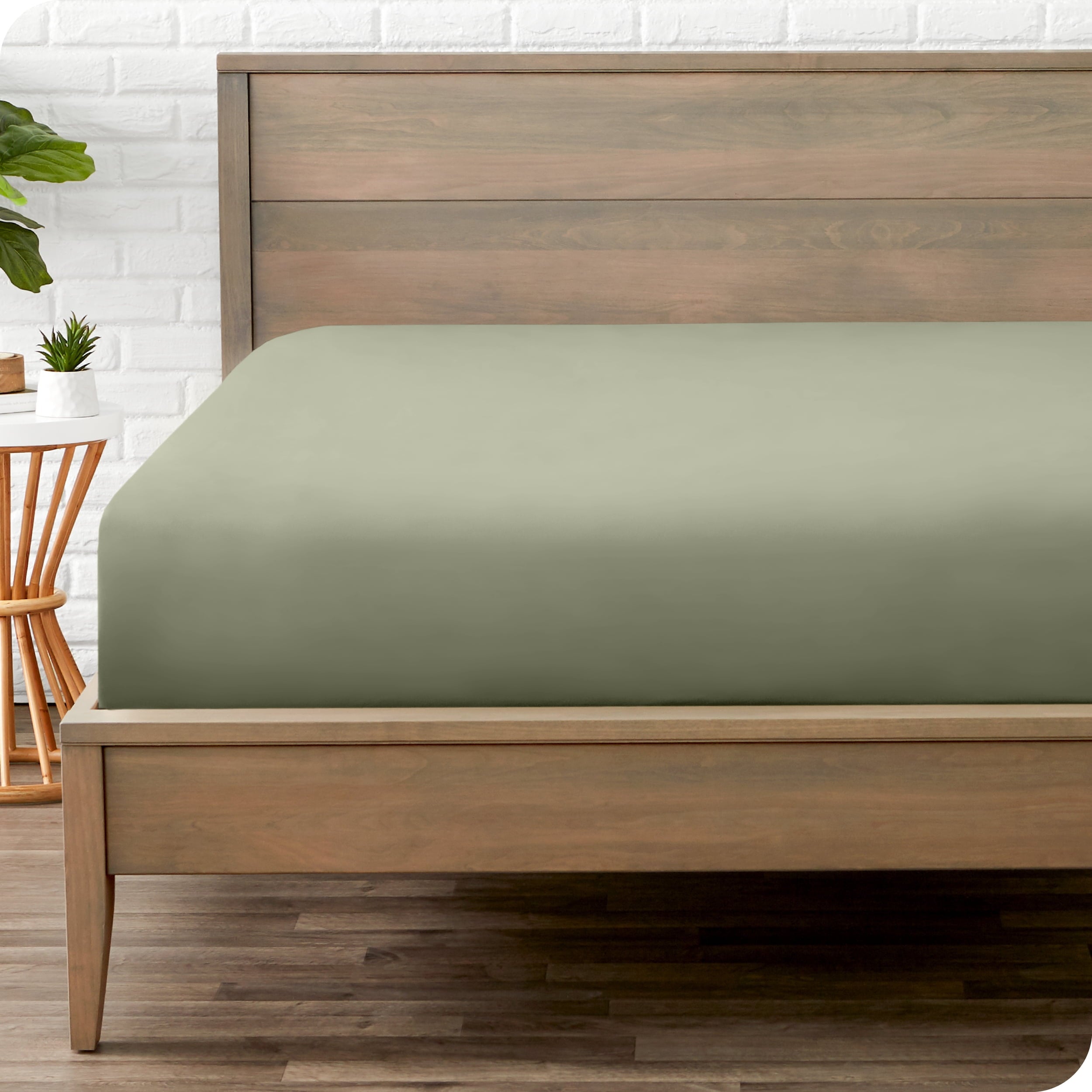 Bare Home Luxury 1800 Collection Fitted Sheet, Ultra-Soft, Deep Pocket, Queen, Gray